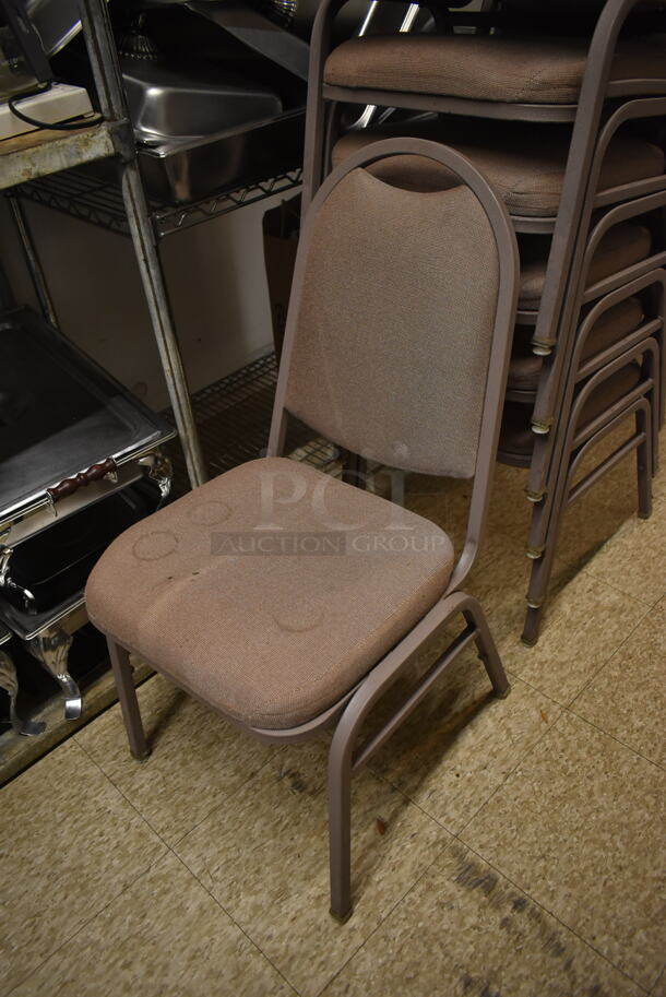 7 Metal Stackable Banquet Dining Height Chairs. 7 Times Your Bid! (hallway) - Image 3 of 4