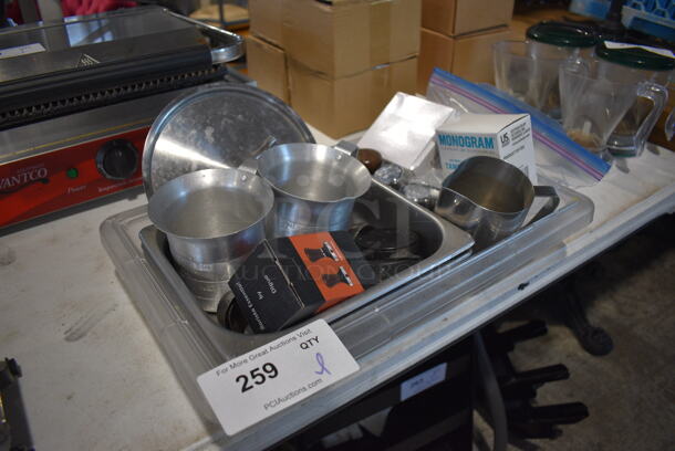 ALL ONE MONEY! Lot of Various Items Including Metal Pitchers and Poly Bin! - Image 2 of 4
