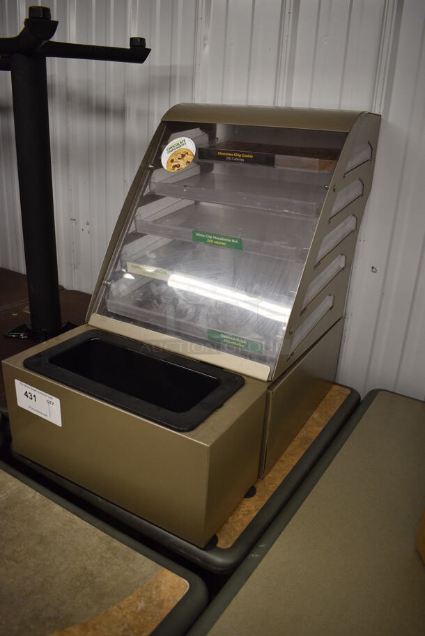 Nemco Brown Metal Countertop Dry Cookie Merchandiser Display Case w/ Drink Bin. 15.5x22.5x23.5 - Image 2 of 4