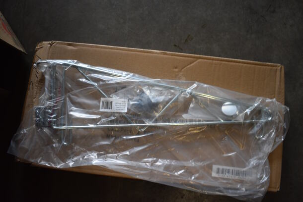 ALL ONE MONEY! Lot of 6 BRAND NEW IN BOX! Focus Chrome Single Post Mount Bracket. 20.5x2x7.5 - Image 1 of 3