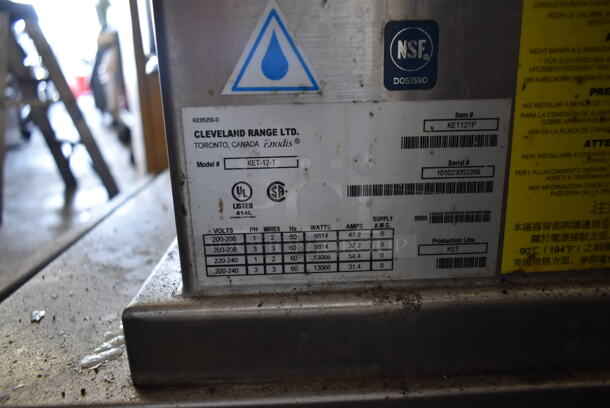 Cleveland KET-12-T Stainless Steel Commercial Electric Powered 12 Gallon Steam Kettle Tilting Kettle. 200-208/240 Volts, 1/3 Phase. - Image 7 of 7