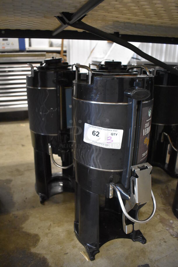 3 Bunn TF Server Black Poly Coffee Satellite Dispensers. 9.5x13x22.5. 3 Times Your Bid! - Image 3 of 7