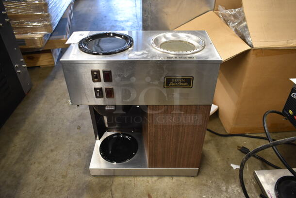 Bunn VPR Stainless Steel Commercial Countertop 2 Burner Coffee Machine. 120 Volts, 1 Phase. 