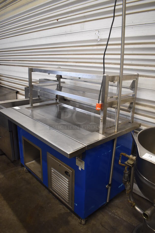Colorpoint 50-CFI Stainless Steel Commercial Portable Refrigerated Buffet Station w/ Tray Slide and 2 over Shelves on Commercial Casters. 120 Volts, 1 Phase. 52x35x80. Tested and Working! - Image 6 of 8