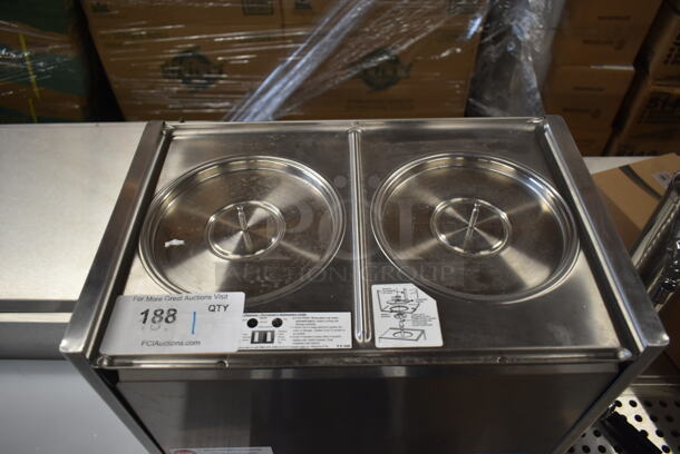 BRAND NEW SCRATCH AND DENT! Crathco D25-3 Stainless Steel Commercial Countertop Refrigerated Beverage Base. 120 Volts, 1 Phase. Tested and Working! - Image 3 of 5