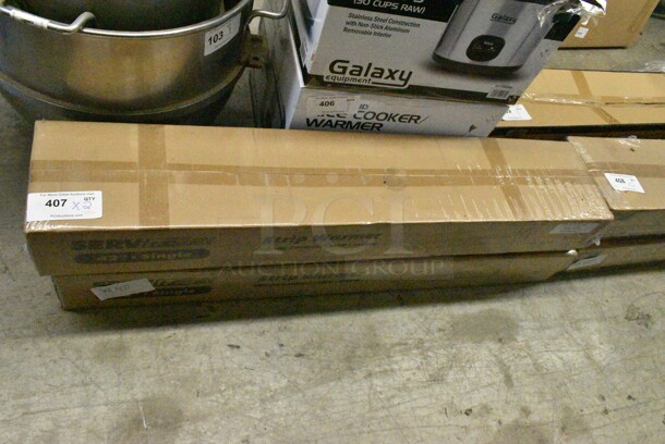 2 BRAND NEW IN BOX! ServIt 423SWI42 Stainless Steel Commercial 42" High Wattage Strip Warmer with Infinite Controls. 120 Volts, 1 Phase. 2 Times Your Bid!  - Image 2 of 5