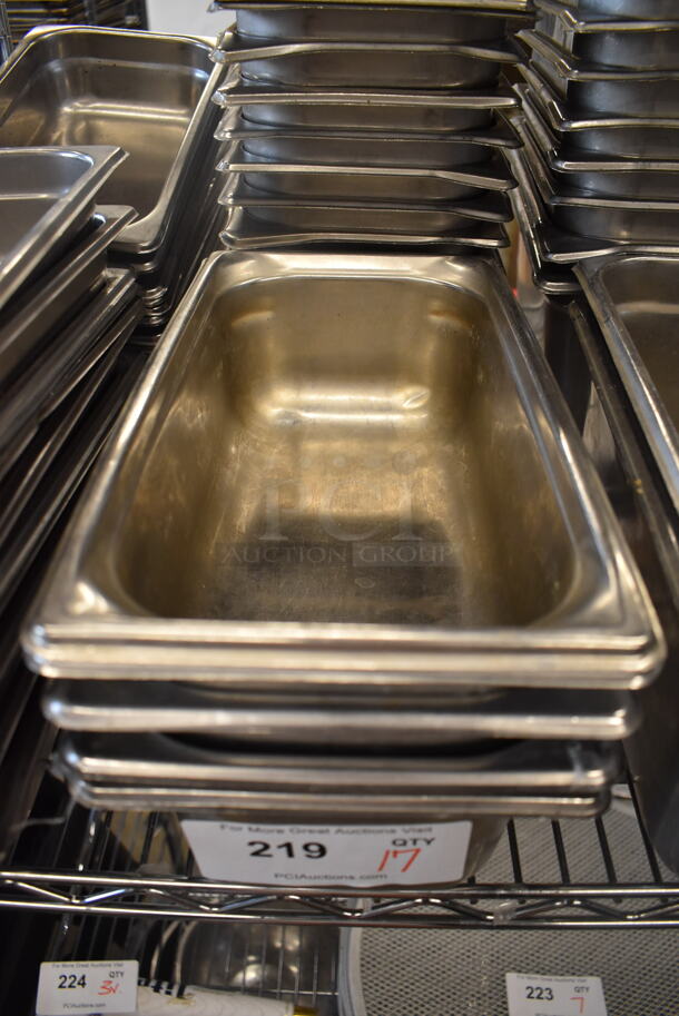 17 Stainless Steel 1/3 Size Drop In Bins. 1/3x4. 17 Times Your Bid! - Image 2 of 3
