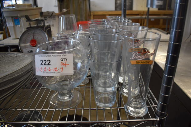 ALL ONE MONEY! Lot of 31 Various Glasses Including Wine and Beverage