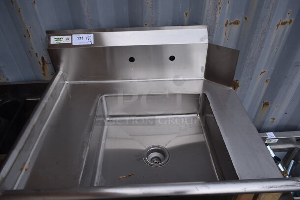 BRAND NEW SCRATCH AND DENT! Regency 600DDT36L Stainless Steel Commercial Single Bay Left Side Dirty Side Dishwasher Table.  - Image 3 of 4