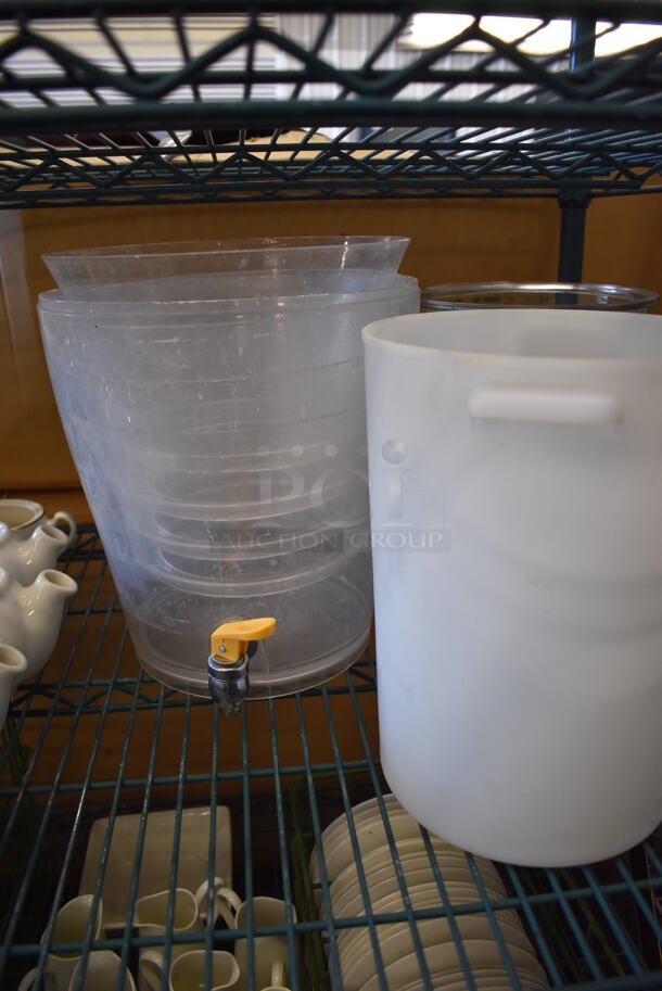 ALL ONE MONEY! Tier Lot of Various Items Including Metal Dishes, Ceramic Pitchers and Poly Bin - Image 6 of 10