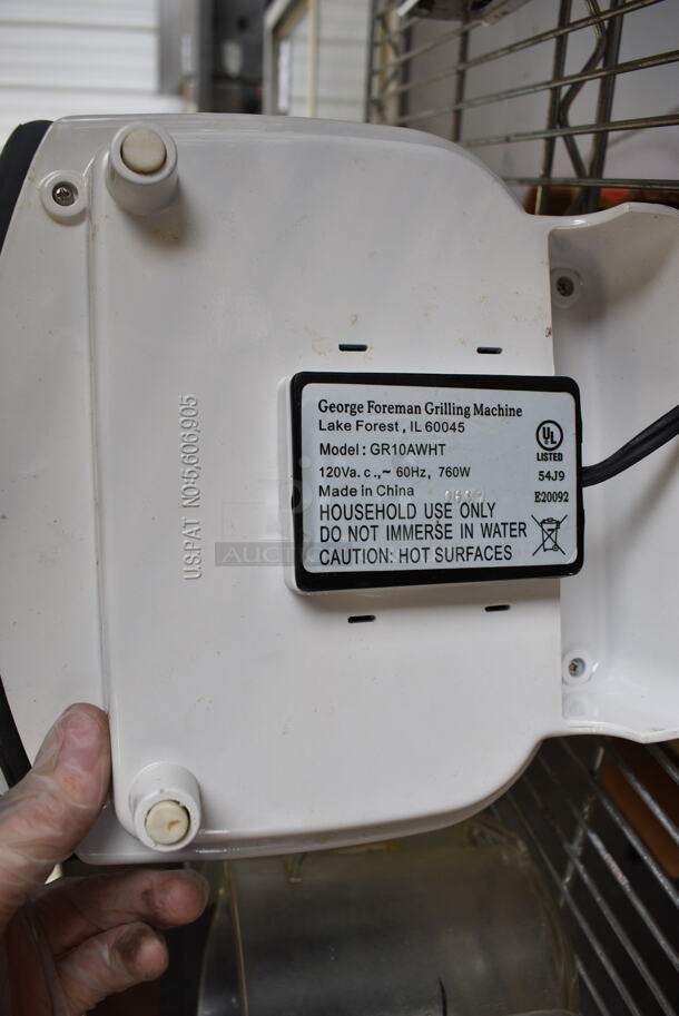 George Foreman Model GR10AWHT White Countertop Lean Mean Grilling Machine. 120 Volts, 1 Phase. 9x10x5 - Image 5 of 5