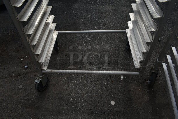 Metal Commercial Pan Transport Rack on Commercial Casters.  - Image 2 of 2