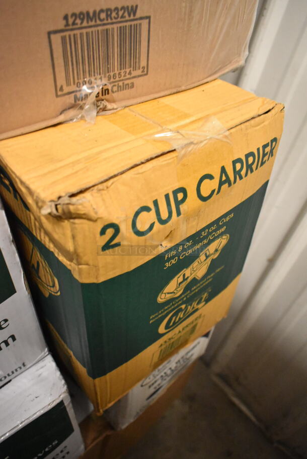 PALLET LOT of 25 BRAND NEW Boxes Including 433CARRIER Pulp Fiber 4 Cup Carrier, 394365M Noble Medium Gloves, 2 Box 128HD32BULK ChoiceHD 32 oz. Microwavable Translucent Plastic Deli Container - 480/Case, 5013858 Lavex Li'l Herc 55-60 Gallon 1.2 Mil 38" x 58" Low Density Medium-Duty Black Trash Bag / Can Liner - 100/Case, 129MCS38B Choice 38 oz. Black Rectangular Microwavable Heavy Weight Container with Lid 8 3/4" x 6 1/4" x 2" - 150/Case, 500CC12 Choice Clear PET Customizable Plastic Cold Cup - 12 oz. - 1000/Case, 500CFT Lavex White C-Fold Standard Weight Towel - 2400/Case, 127DM16BULK Choice 16 oz. Ultra Clear PET Plastic Round Deli Container - 500/Case, 129MCS28B Choice 28 oz. Black Rectangular Microwavable Heavy Weight Container with Lid 8 3/4" x 6 1/4" x 1 3/4" - 150/Case, 795PTOKFT3 Choice Kraft Microwavable Folded Paper #3 Take-Out Container 7 3/4" x 5 1/2" x 2 1/2" - 200/Case, 128HD12COMBO ChoiceHD 12 oz. Microwavable Translucent Plastic Deli Container and Lid Combo Pack - 240/Case, 274MBCKT26BK Lavex 26 Qt. Black Mop Bucket and Side Press Wringer Combo. 25 Times Your Bid!  - Image 3 of 12