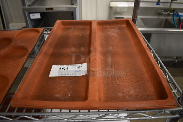 6 Orange Silform 2 Loaf Baking Pan Liners. 13x18x1. 6 Times Your Bid!