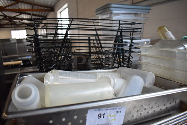ALL ONE MONEY! Tier Lot of Various Items Including Metal Full Size Baking Pans and Poly Bins! - Image 3 of 4