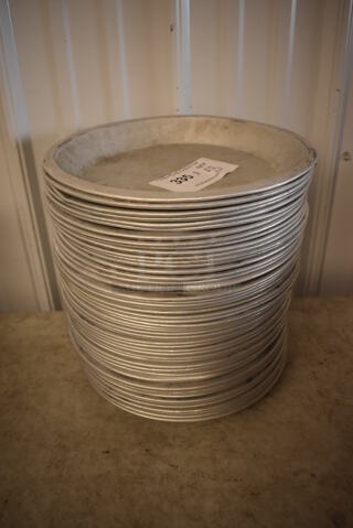 ALL ONE MONEY! Lot of 53 Metal Round Pans. 11x11x1.5