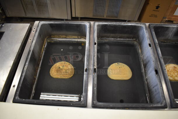 Vollrath ServeWell 38004 Stainless Steel Commercial Electric Powered 4 Well Steam Table w/ Cutting Board and Under Shelf on Commercial Casters. 120/208-240 Volts, 1 Phase. 62x36x35 - Image 3 of 8