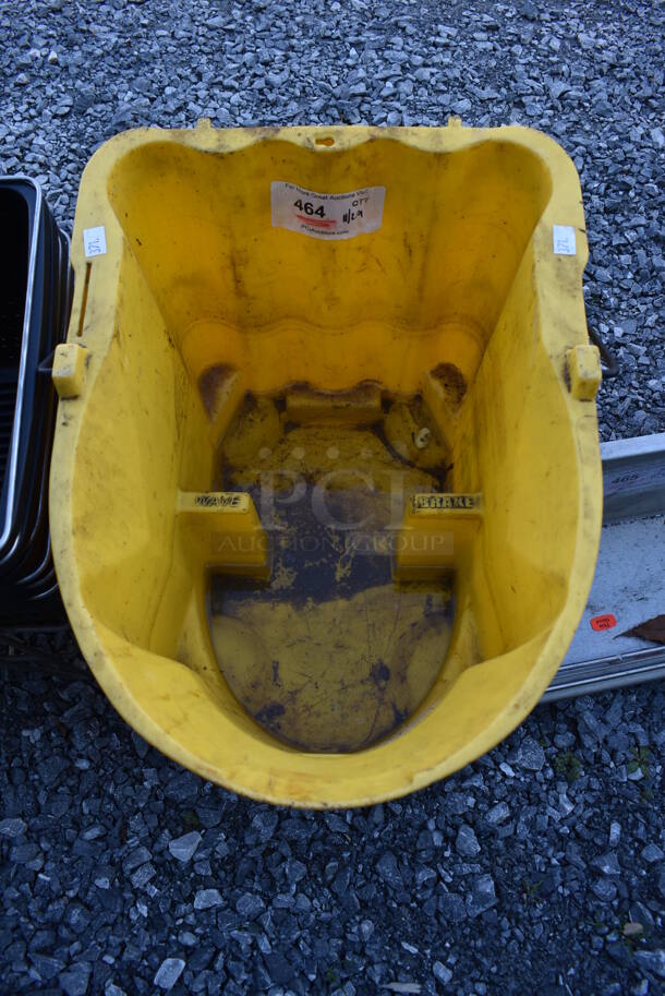 Yellow Poly Mop Bucket on Casters. 16x20x17 - Image 4 of 4