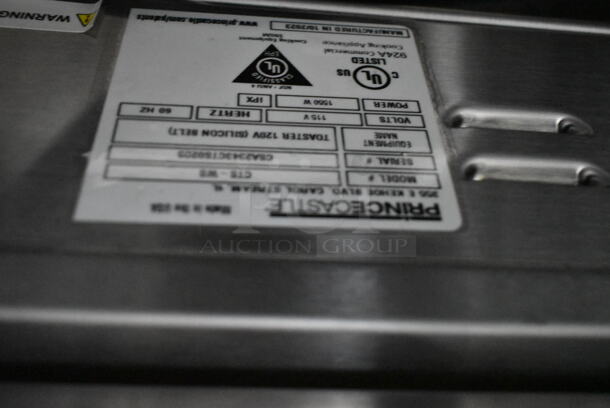 BRAND NEW SCRATCH AND DENT! 2023 Prince Castle CTS-WS Stainless Steel Commercial Countertop Vertical Contact Bun Toaster with Silicone Belt . 115 Volts, 1 Phase. Tested and Working! - Image 7 of 7