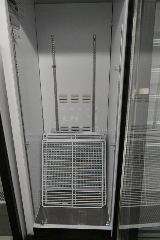 2019 Habco SE18 Metal Commercial Single Door Reach In Cooler Merchandiser w/ Poly Coated Racks. 115 Volts, 1 Phase. Tested and Working! - Image 3 of 4