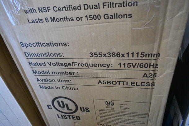IN ORIGINAL BOX! Avalon A5BOTTLELESS Self Cleaning Bottleless Water Cooler Dispenser. 115 Volts, 1 Phase. - Image 2 of 2
