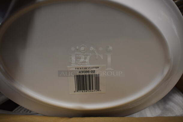 ALL ONE MONEY! Lot of 24 BRAND NEW IN BOX! Carlisle White Poly Oval Plates. 9.5x7.25x1 - Image 3 of 4