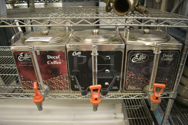 3 Curtis Stainless Steel Commercial Coffee Holder Satellites. 9x13x11. 3 Times Your Bid!