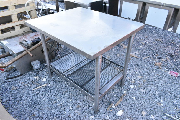 Stainless Steel Table w/ Under Shelf.  - Image 2 of 2