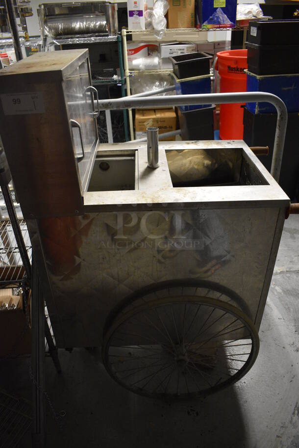 All American Hot Dog Carts Stainless Steel Commercial Portable Hot Dog Cart. 25x35x51. (kitchen) - Image 6 of 7