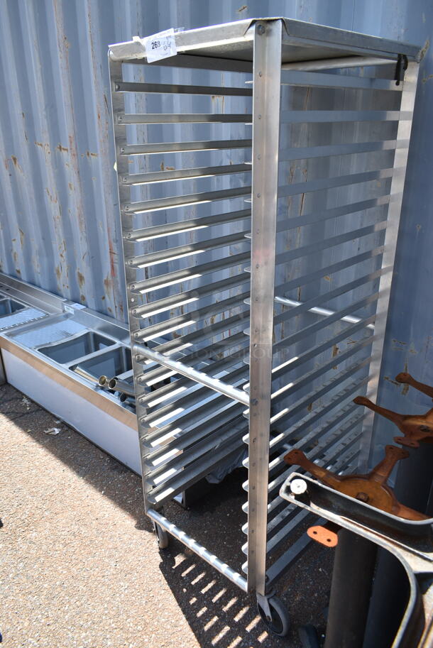 Metal Commercial Pan Transport Rack on Commercial Casters.  - Image 1 of 4