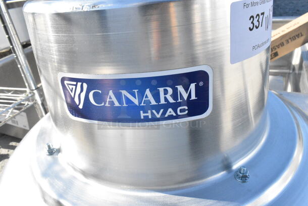 BRAND NEW SCRATCH AND DENT! Canarm ALX120-UD 12 1/4" Variable Speed Upblast Direct Drive Aluminum Exhauster ALX120-UD033V - 1400 CFM, 1650 RPM, 120/240 Volts, 1 Phase - Image 3 of 4
