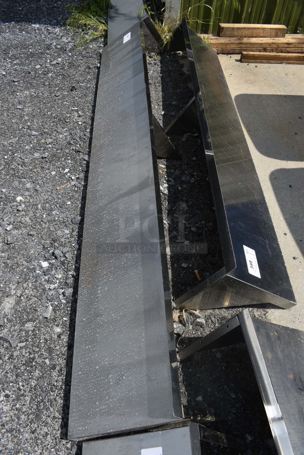Stainless Steel Shelf w/ Wall Mount Brackets. 84x12x12 - Image 3 of 3