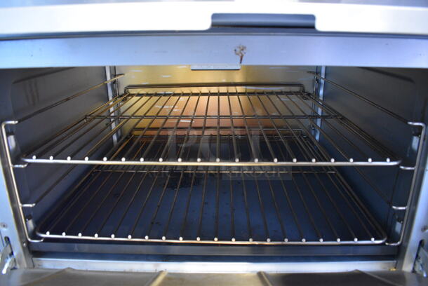 CPG 351S60N Stainless Steel Commercial Natural Gas Powered 10 Burner Range w/ 2 Ovens, Over Shelf and Back Splash. 360,000 BTU. 60x33x61 - Image 6 of 7