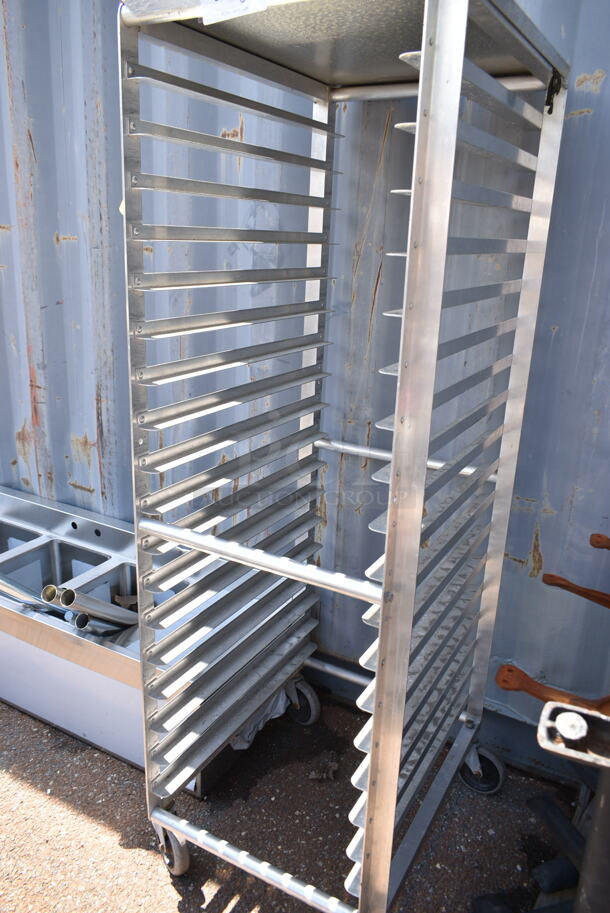 Metal Commercial Pan Transport Rack on Commercial Casters.  - Image 4 of 4