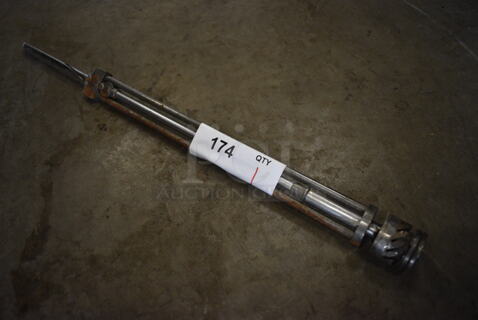 Metal Commercial Plunger for Dough Dropper. 1.5x1.5x23