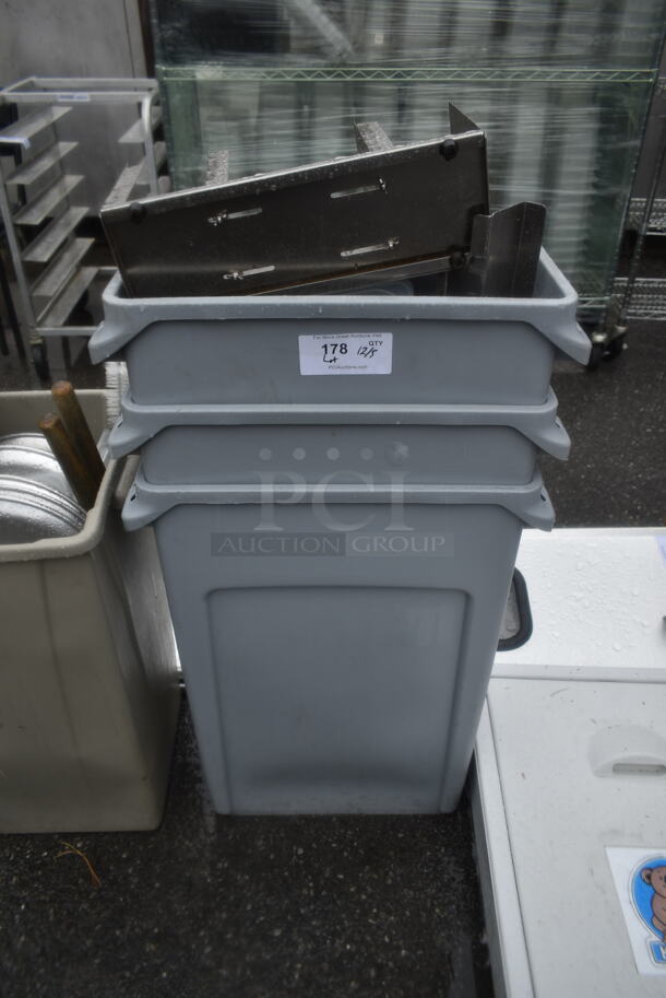 ALL ONE MONEY! Lot of Various Items Including Gray Poly Slim Jim Trash Cans and Koala Kare Diaper Changing Station. - Image 3 of 7