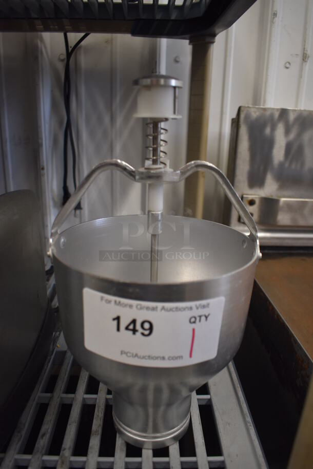 Metal Dough Dropper Hopper. 6.5x6.5x12.5 - Image 1 of 4