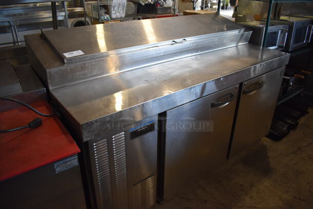 2016 Hoshizaki HPR72A Stainless Steel Commercial Pizza Prep Table on Commercial Casters. 115 Volts, 1 Phase. 72x33x47. Tested and Powers On But Does Not Get Cold - Image 2 of 9
