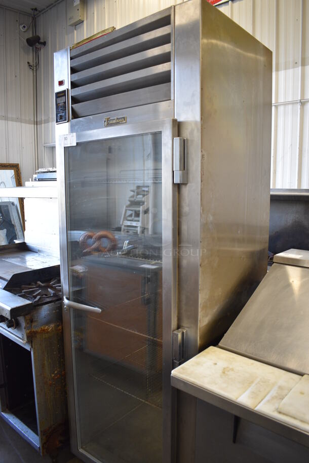 Traulsen UR 30 WT Stainless Steel Commercial Single Door Reach In Cooler Merchandiser w/ Racks on Commercial Casters. 115 Volts, 1 Phase. 30x27x82. Tested and Working! - Image 3 of 5