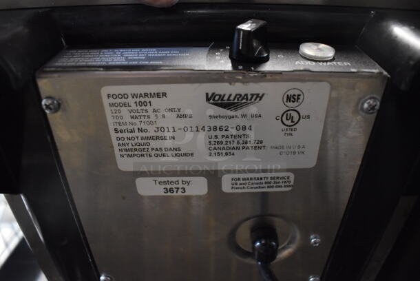 Vollrath 1001 Cayenne Stainless Steel Commercial Countertop Food Warmer. 120 Volts, 1 Phase. 14x22x9. Tested and Working! - Image 5 of 5