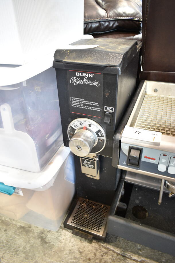 Bunn G3 HD BLACK Metal Commercial Countertop Coffee Bean Grinder. 120 Volts, 1 Phase. Tested and Working! - Image 2 of 6