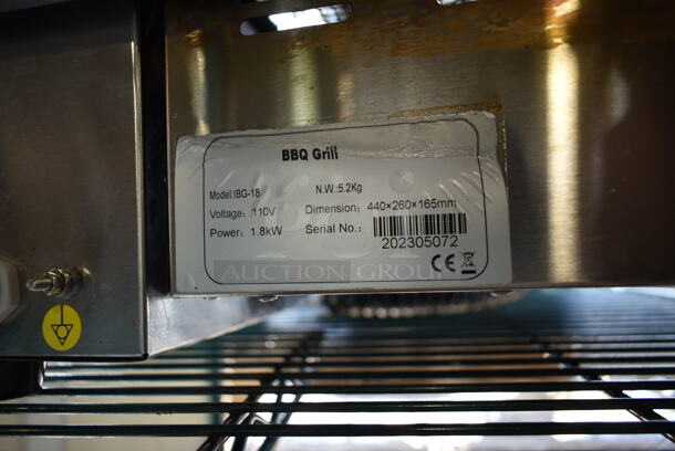 2023 Hoocoo IBG-18 Stainless Steel Commercial Countertop Electric Powered Barbecue BBQ Grill. 110 Volts, 1 Phase. Tested and Working! - Image 5 of 5