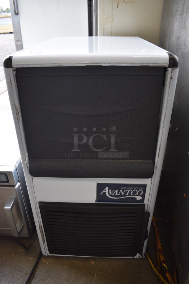 BRAND NEW! Avantco Model 194UC77BA Stainless Steel Commercial Self Contained Ice Machine. 115 Volts, 1 Phase. 15x22x27