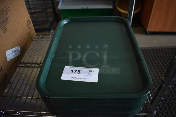 20 Green Poly Food Trays. 16x12x1. 20 Times Your Bid!