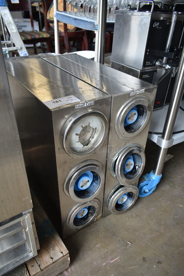 2 Stainless Steel 3 Well Cup Dispensers. 2 Times Your Bid! - Image 2 of 4