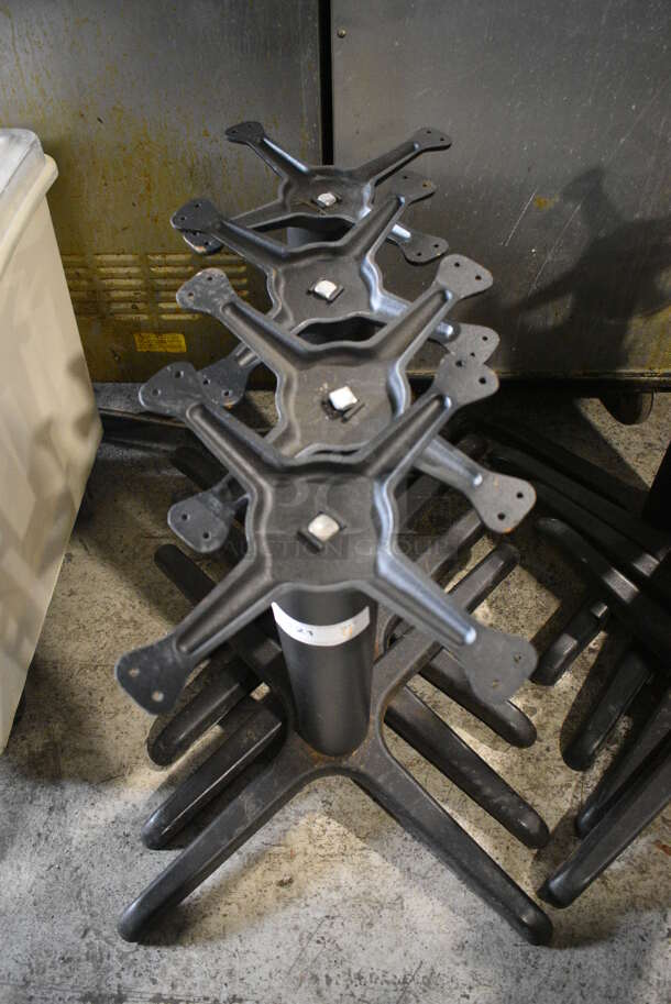 4 Black Metal Table Bases. 33x33x28. 4 Times Your Bid!