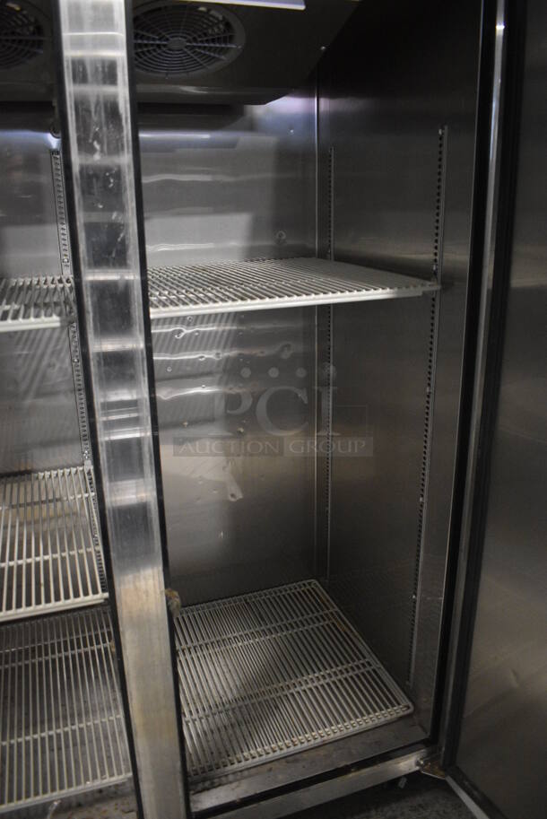 Turbo Air Model M3F47-2 Stainless Steel Commercial 2 Door Reach In Freezer w/ Poly Coated Racks on Commercial Casters. 115 Volts, 1 Phase. 52x32x84. Tested and Working! - Image 5 of 6