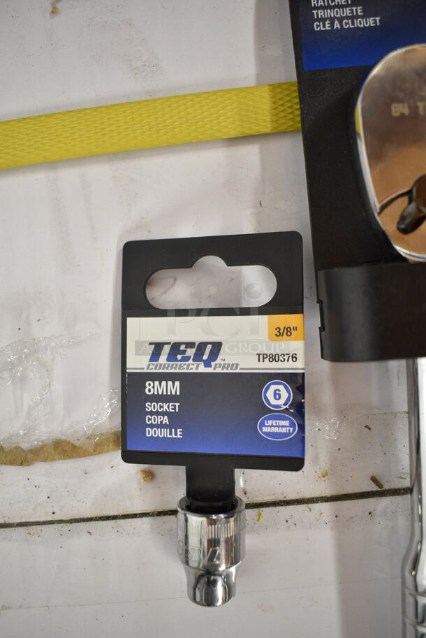 4 BRAND NEW! TEQ Items; Ratchet, Socket Set, Socket Set and 8 MM Socket. 4 Times Your Bid! - Image 4 of 11