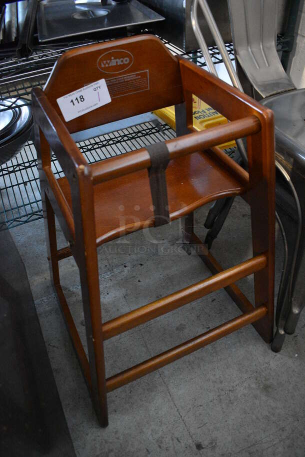 Winco Wooden High Chair. 19x20x28 - Image 2 of 3