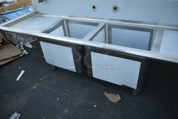 BRAND NEW SCRATCH AND DENT! Regency 600S21717218 Stainless Steel 2 Bay Sink w/ Dual Drain Boards. No Legs. Bays 17x17. Drain Boards 16.5x19. - Image 5 of 5